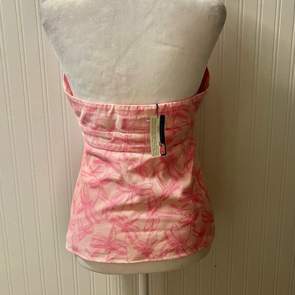 Vineyard Vines Pink Halter Top with Dragonfly Design - Picture 5 of 8
